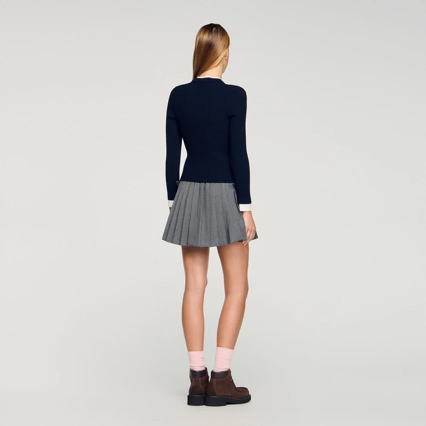 Layered effect wool blend sweater Layered effect wool blend sweater