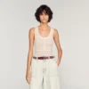 Leather and metal belt