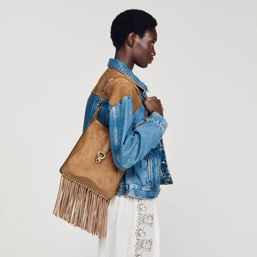 Leather and suede fringe bag Leather and suede fringe bag