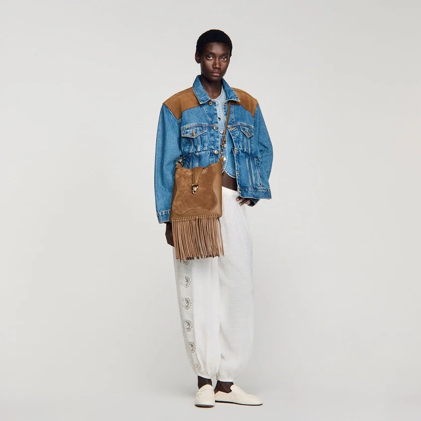 Leather and suede fringe bag Leather and suede fringe bag