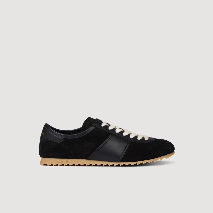 Leather and suede low-top sneakers Leather and suede low-top sneakers