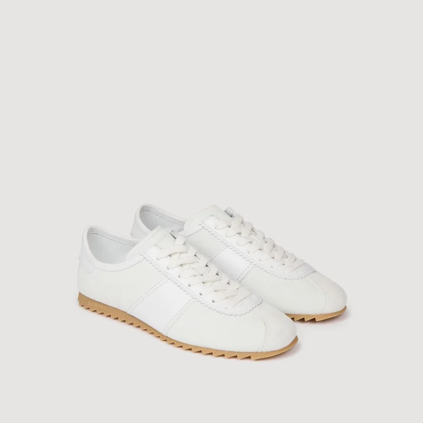 Leather and suede low-top sneakers Leather and suede low-top sneakers