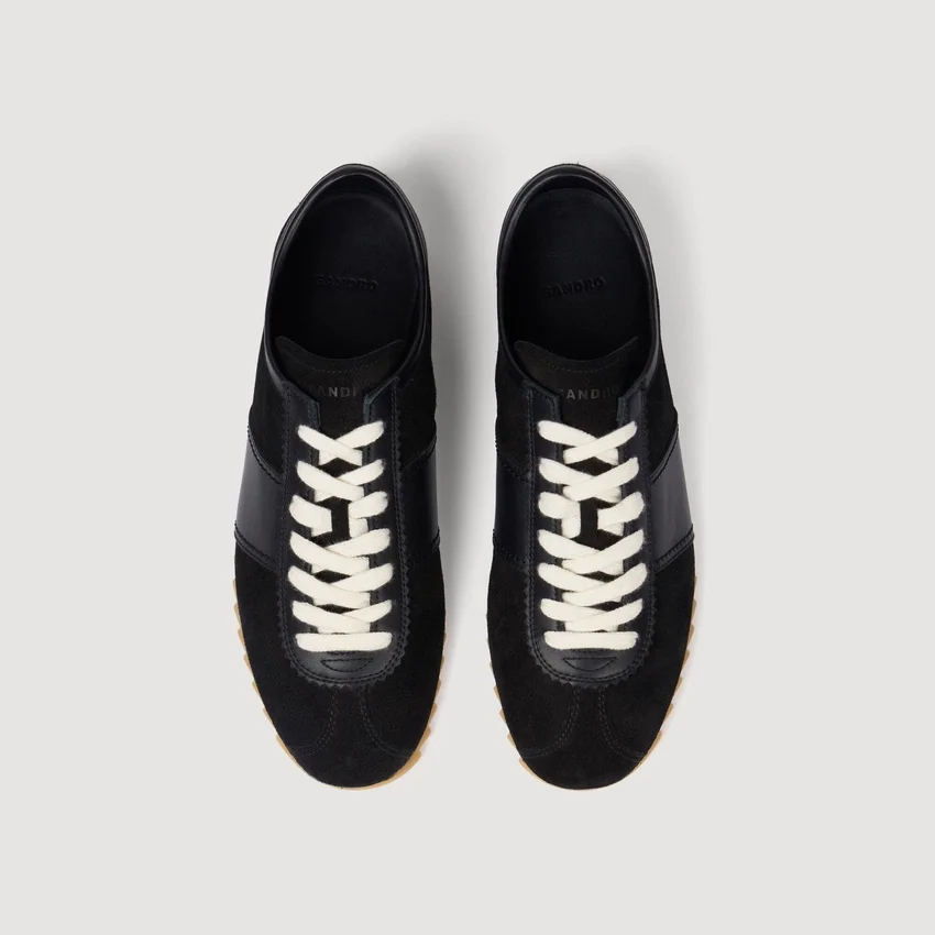 Leather and suede low-top sneakers Leather and suede low-top sneakers