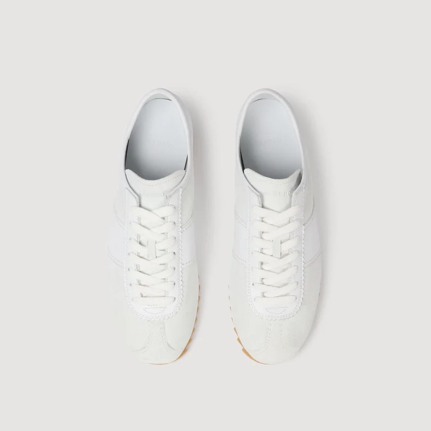 Leather and suede low-top sneakers Leather and suede low-top sneakers
