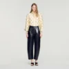 Leather barrel-leg trousers Leather barrel-leg trousers