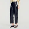 Leather barrel-leg trousers Leather barrel-leg trousers