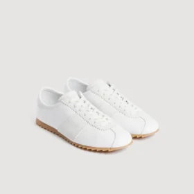 Leather running sneakers