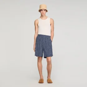 Link print flowy shorts