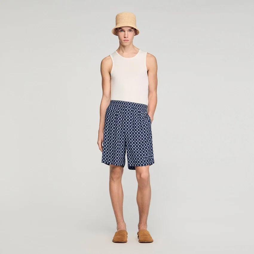 Link print flowy shorts Link print flowy shorts