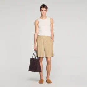 Link print flowy shorts