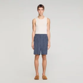 Link print flowy shorts