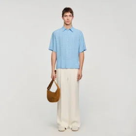 Link print loose-fit shirt