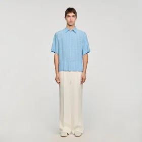 Link print loose-fit shirt