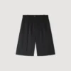 Long high-waisted pleated shorts Long high-waisted pleated shorts
