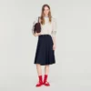 Long pleated wool shorts Long pleated wool shorts