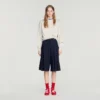 Long pleated wool shorts Long pleated wool shorts