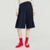 Long pleated wool shorts Long pleated wool shorts
