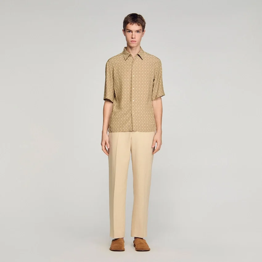 Loose-fit chain link print shirt Loose-fit chain link print shirt