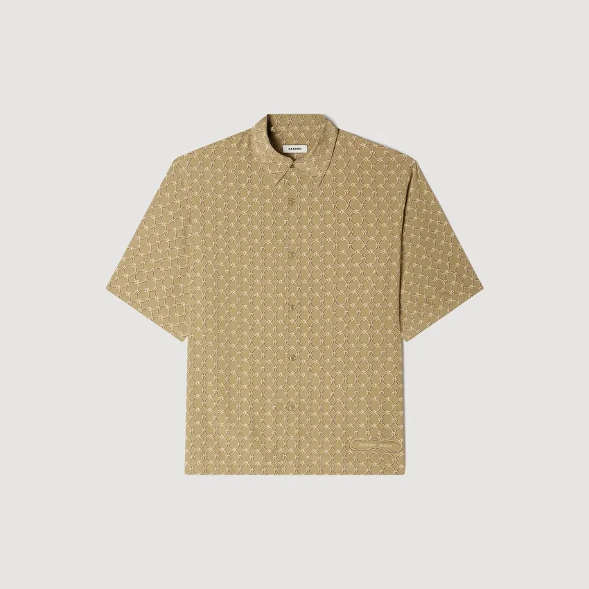 Loose-fit chain link print shirt Loose-fit chain link print shirt