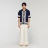Loose-fit contrast print shirt Loose-fit contrast print shirt