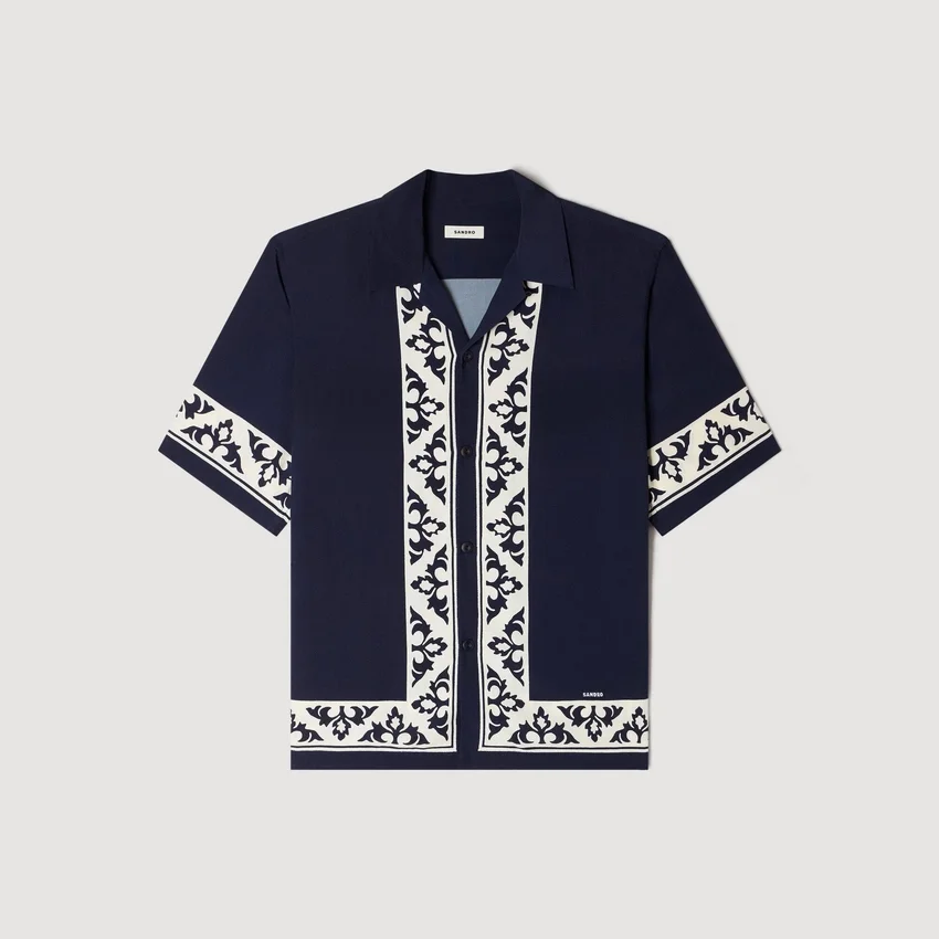 Loose-fit contrast print shirt Loose-fit contrast print shirt