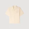 Loose-fit floral crochet shirt Loose-fit floral crochet shirt