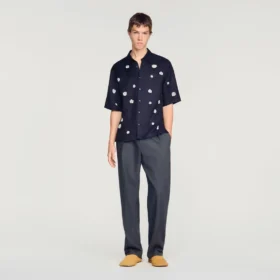Loose-fit floral shirt