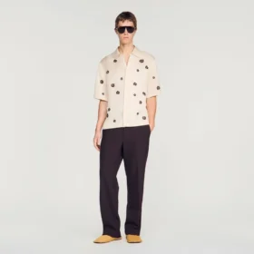 Loose-fit floral shirt