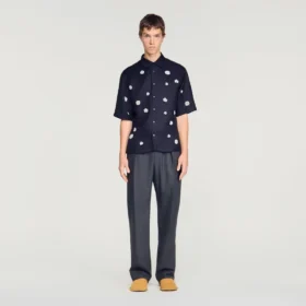 Loose-fit floral shirt