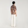 Loose-fit print shark collar shirt Loose-fit print shark collar shirt