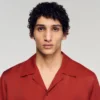 Loose-fit shark collar shirt Loose-fit shark collar shirt