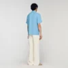 Loose-fit shark collar shirt