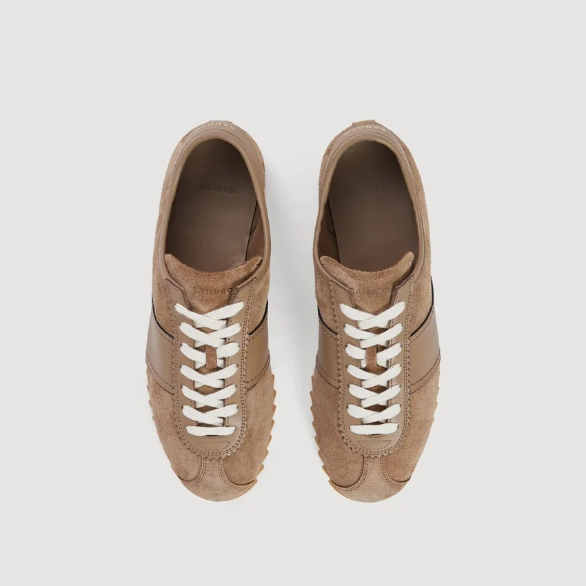 Low-top leather and suede sneakers Low-top leather and suede sneakers