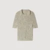 Marl cotton knit polo shirt Marl cotton knit polo shirt