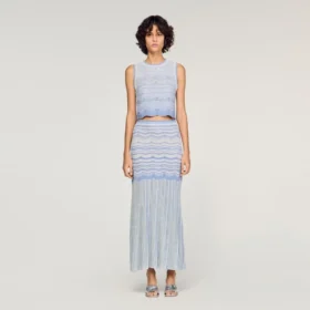 Maxi decorative knit skirt