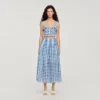 Maxi gingham linen skirt Maxi gingham linen skirt