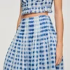 Maxi gingham linen skirt Maxi gingham linen skirt