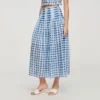 Maxi gingham linen skirt Maxi gingham linen skirt