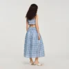 Maxi gingham linen skirt Maxi gingham linen skirt