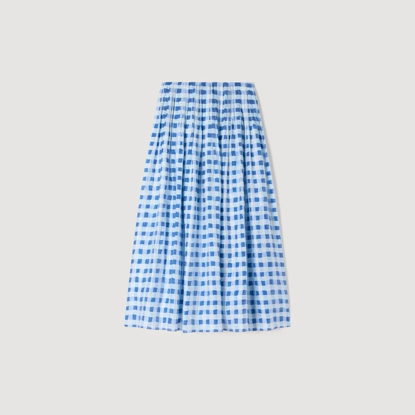 Maxi gingham linen skirt Maxi gingham linen skirt