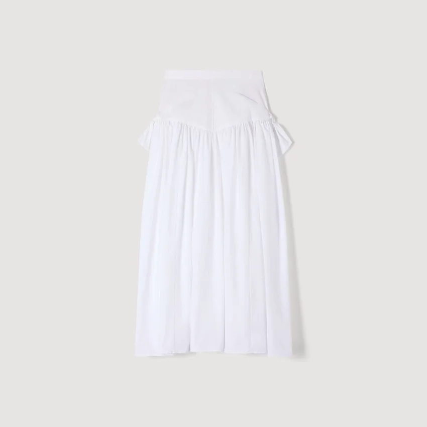 Maxi poplin skirt with ties Maxi poplin skirt with ties