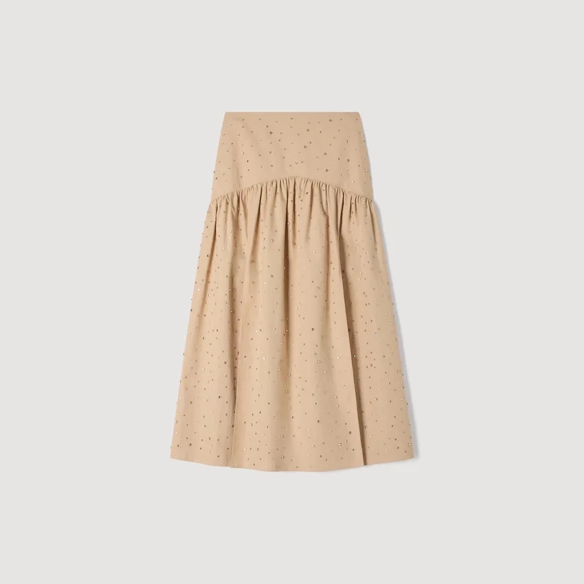 Maxi rhinestone cotton skirt Maxi rhinestone cotton skirt