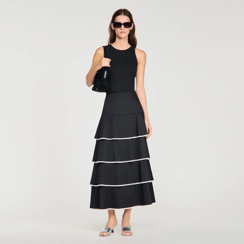 Maxi ruffled rhinestone skirt Maxi ruffled rhinestone skirt
