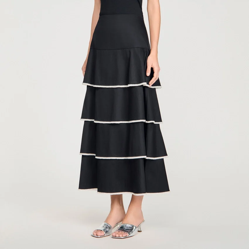Maxi ruffled rhinestone skirt Maxi ruffled rhinestone skirt