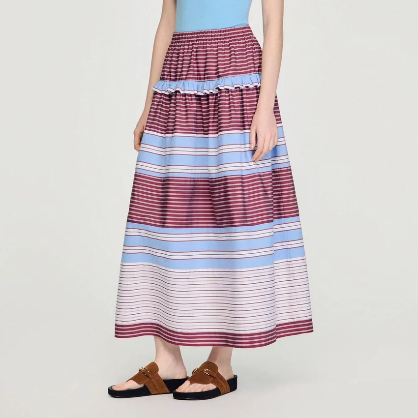 Maxi striped cotton skirt Maxi striped cotton skirt