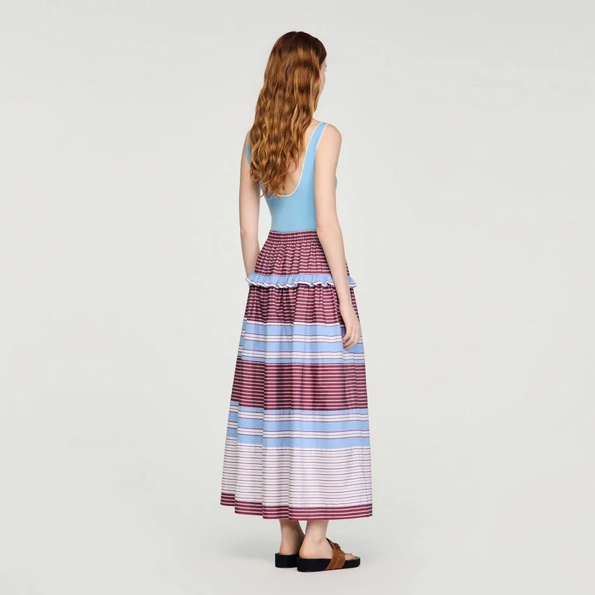 Maxi striped cotton skirt Maxi striped cotton skirt