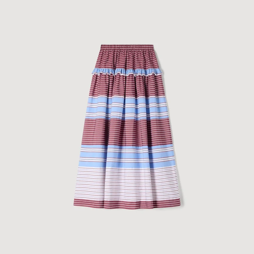 Maxi striped cotton skirt Maxi striped cotton skirt