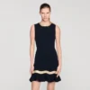 Metal chain knit mini dress Metal chain knit mini dress
