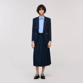 Midi pleated skirt