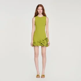 Mini floral knit dress